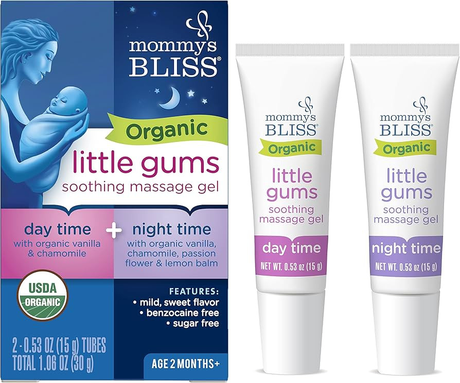 Mommy's Bliss Organic Little Gums Soothing Massage Gel Day and Night Combo Helps with Tender Age ... | Amazon (US)