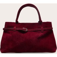 Burgundy Faux Suede Buckle Square Tote Bag | PrettyLittleThing UK