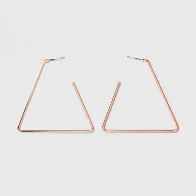 Wire Triangle Hoop Earrings - Wild Fable™ Rose Gold | Target