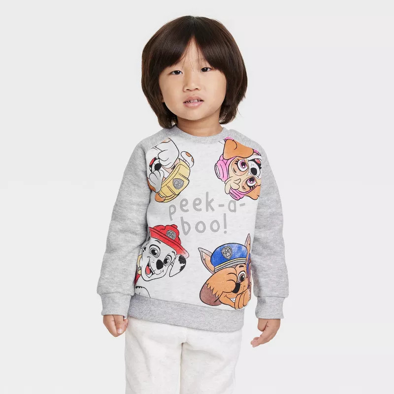 Toddler Boys' PAW Patrol Printed Pullover Sweatshirt - Beige | Target