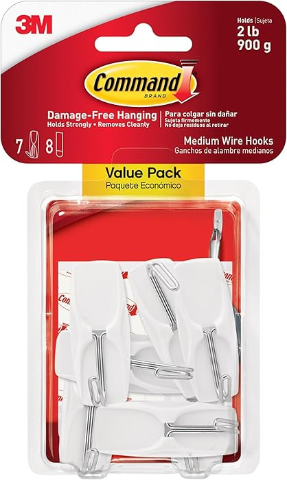 Command Medium Wire Toggle Hooks, Damage Free Hanging Wall Hooks with Adhesive Strips, No Tools W... | Amazon (US)