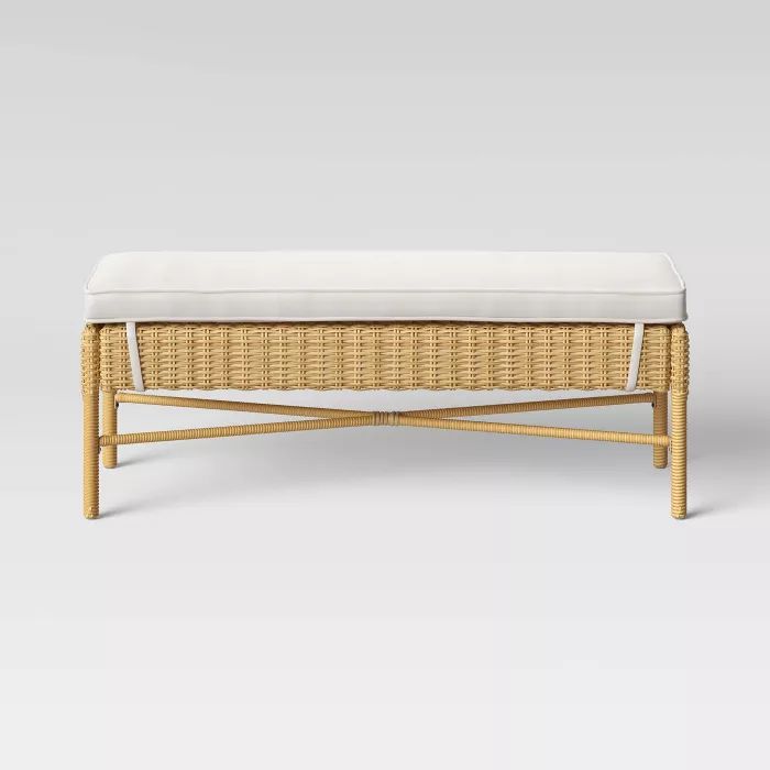 Eliot Closed Weave Patio Dining Bench - Threshold™ | Target