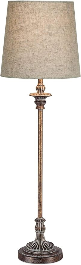 Regency Hill Bentley Traditional French Country Buffet Table Lamp 31.5" Tall Skinny Rustic Weathe... | Amazon (US)