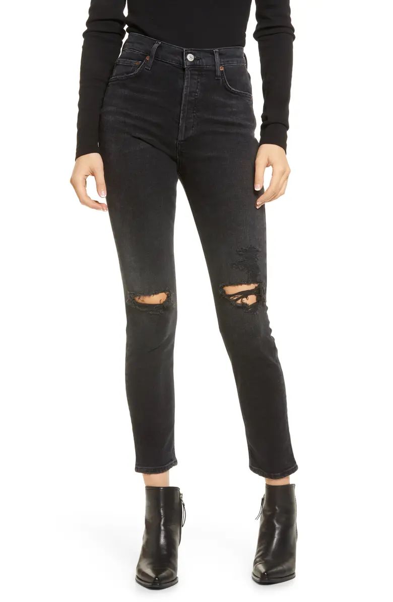Nico Distressed High Waist Skinny Ankle Jeans | Nordstrom