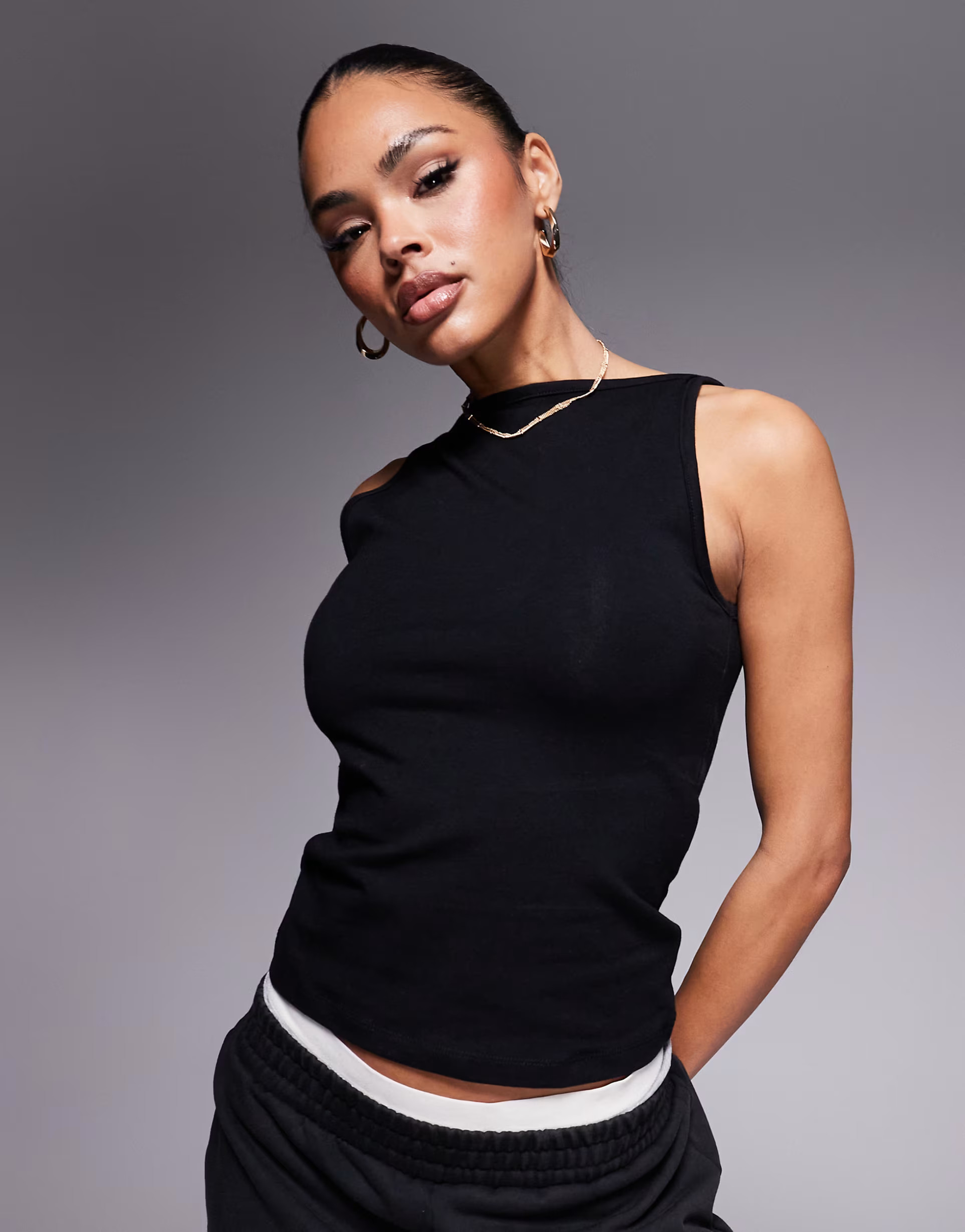 ASOS DESIGN high neck vest in black | ASOS (Global)