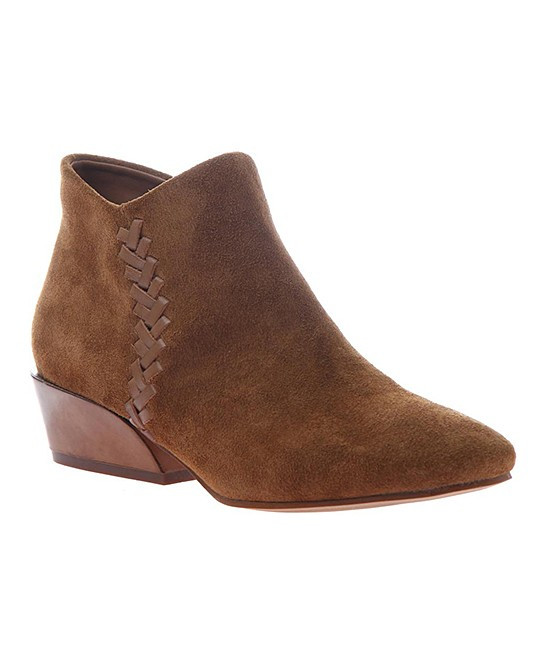 Naked Feet Women's Casual boots HONEY - Honey Peony Suede Ankle Boot - Women | Zulily