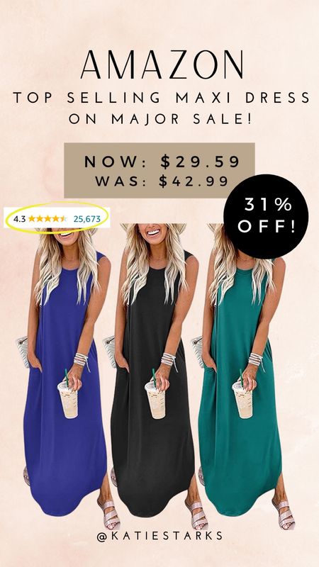 This top selling maxi dress is on major sale - highly rated and comes in so many color options!

#LTKfindsunder50 #LTKstyletip #LTKsalealert