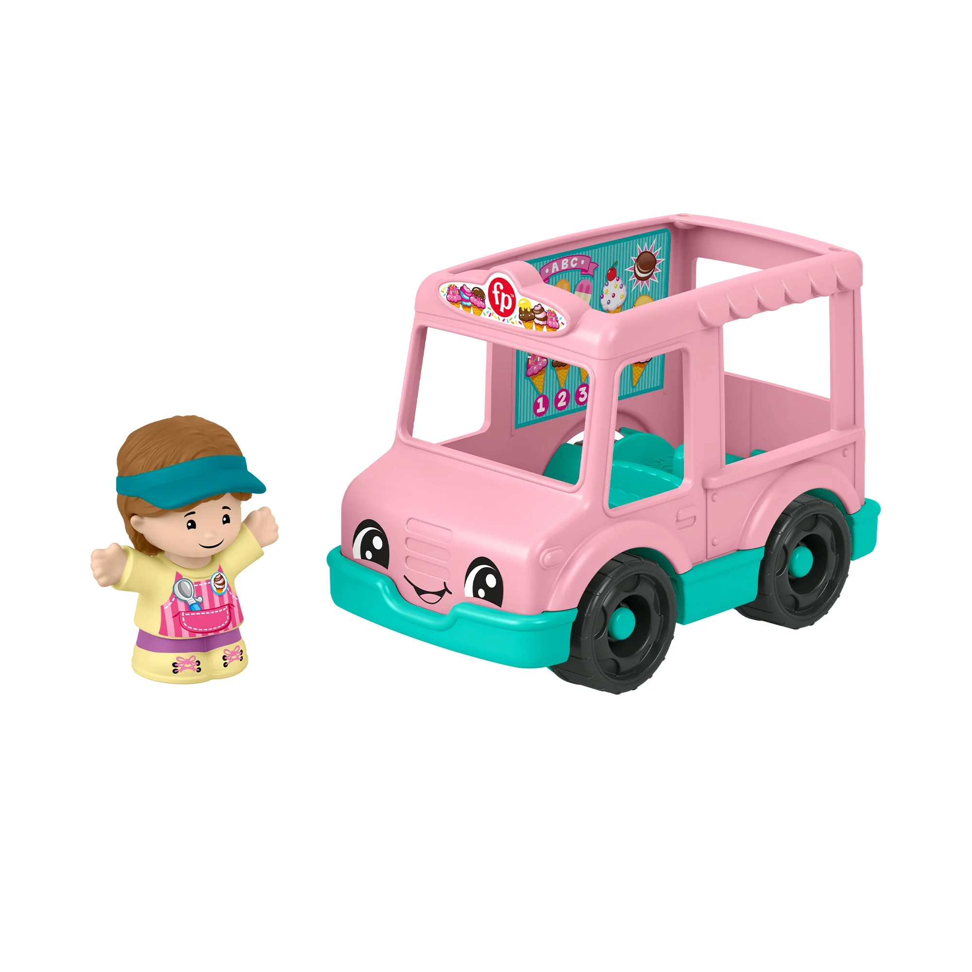 Fisher-Price Little People Ice Cream Truck, Push-Along Toy Vehicle & Figure for Toddlers & Kids | Walmart (US)