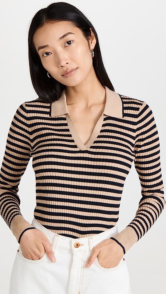 Scotch & Soda Knitted Longsleeve Polo | SHOPBOP | Shopbop