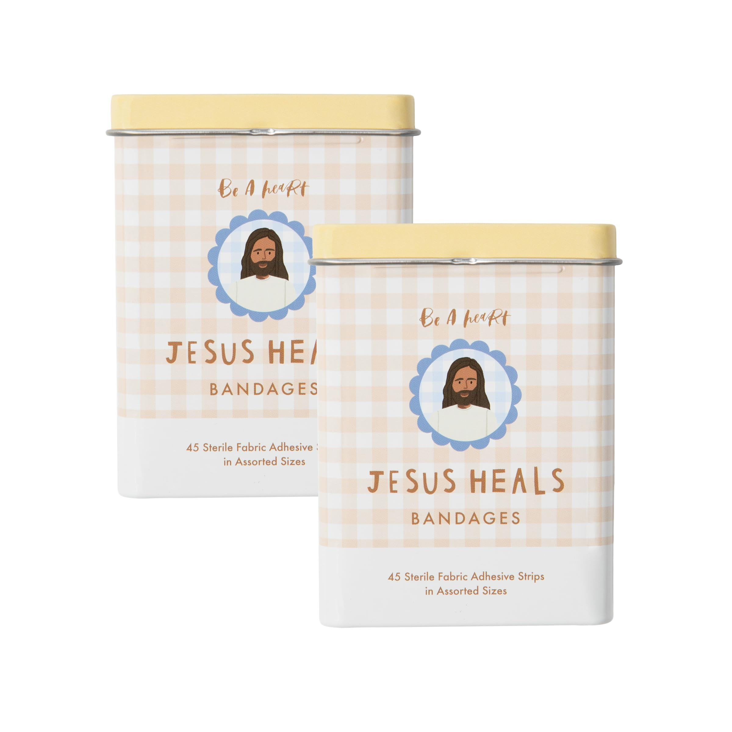 Be A Heart – Jesus Heals Bandages, 2-Pack Cottage Collection | 90 Assorted Fabric Adhesive Band... | Amazon (US)