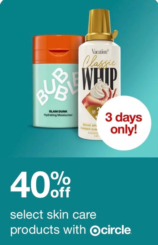 Target is offering a rare 40% Off select Beauty & Skincare products today!! 🧴 This is an incredible, rare deal on a lot of favorites! Tons of new products from brands like Bubble Skincare, BYOMA & Laneige are included. 

#LTKBeauty #LTKselfcare #LTKSaleAlert