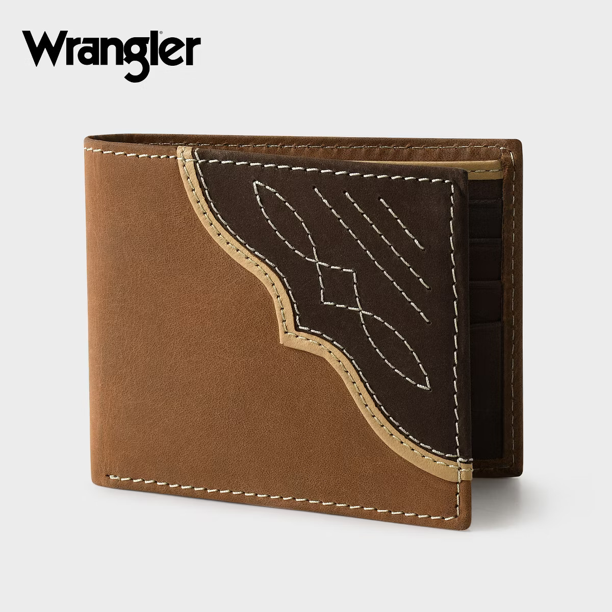 Wrangler Mens RFID Genuine Leather Bifold Wallet With Flip-Out ID Window Comes in a Gift Box, Gif... | Target