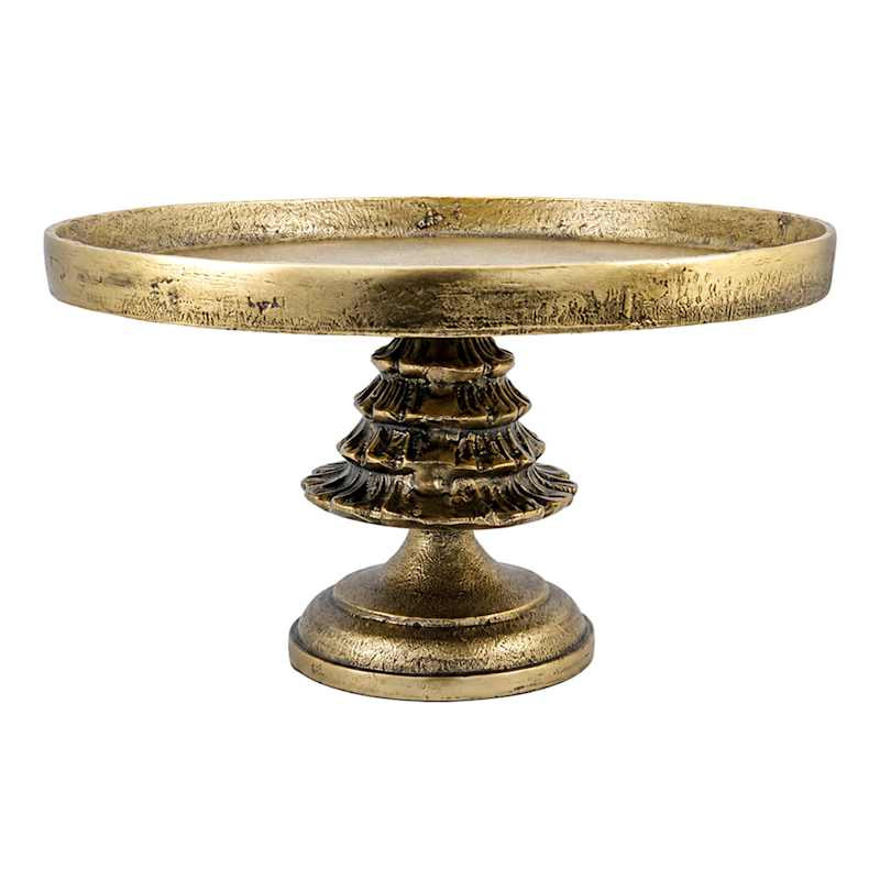 Brass Gold Tree Cake Stand, Brown, Aluminum, sold by At Home | At Home