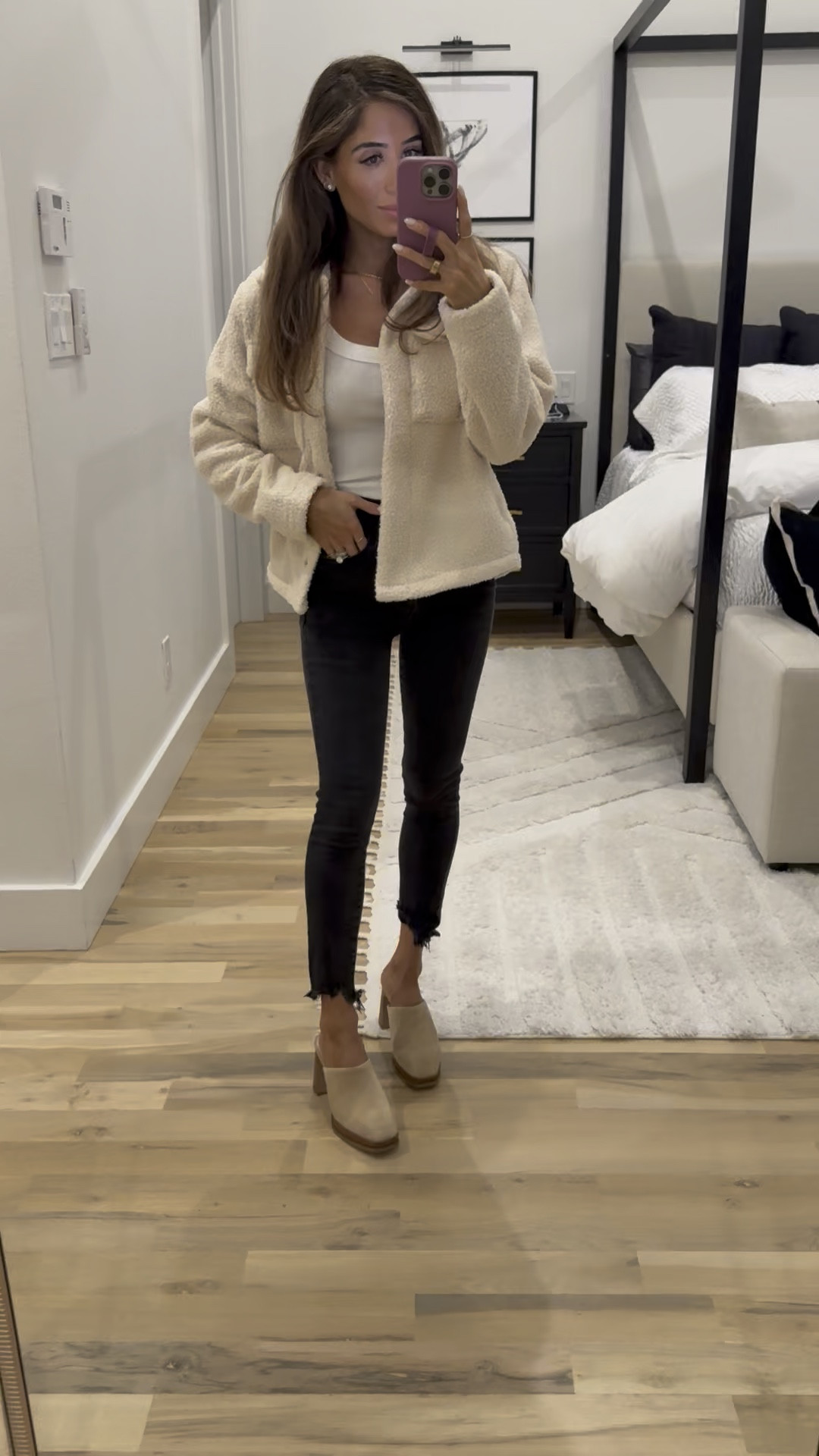 Sherpa jacket smallest size ankle jeans Walmart finds 

#LTKootd #LTKHoliday #LTKdayinmylife