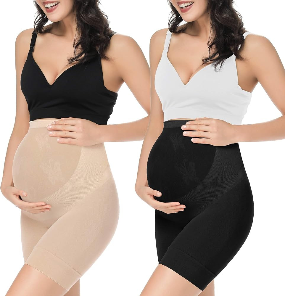 KIM S Women's Seamless Maternity Shapewear for Dresses, Mid-Thighs Pregnancy Underwear, S-XXXL | Amazon (US)
