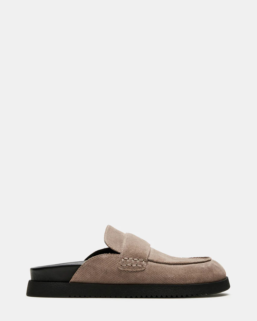 SKIPPER Taupe Slip-On Mule | Women's Flats | Steve Madden (US)