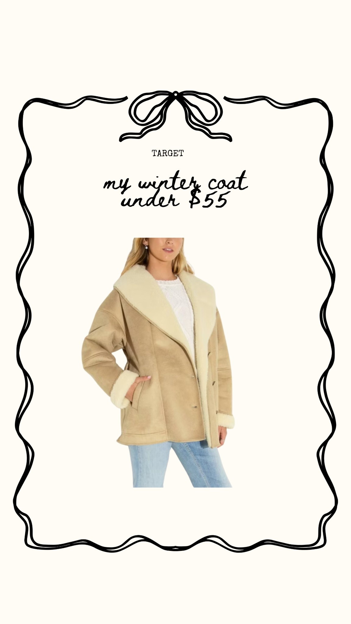 sherpa coat, winter outfit, chic outfit 

#LTKSeasonal #LTKFindsUnder100 #LTKootd