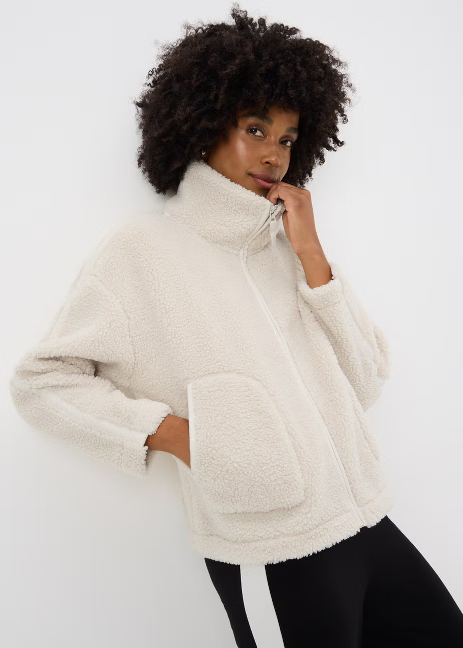 Beige Borg Tapered Jacket | Matalan (UK)