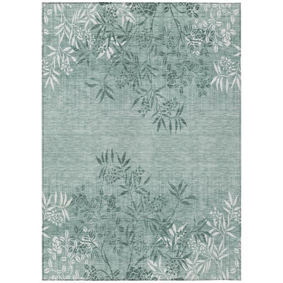 HomeRoots 3' X 5' Sage Fern Green And Ivory Floral Washable Indoor Outdoor Area Rug | Target