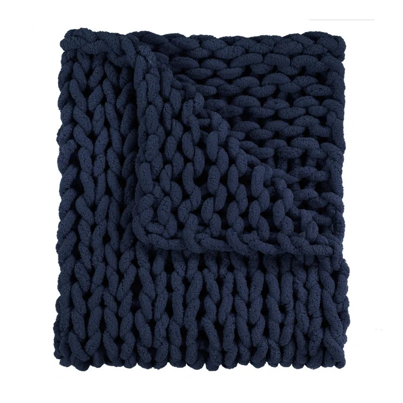 Chenille Knitted Chenille Throw | Wayfair North America