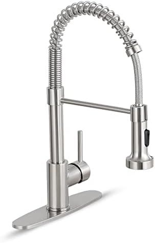 HGN Kitchen Faucet with Pull Down Sprayer,Commercial Single Handle Kitchen Sink Faucets for Farmh... | Amazon (US)
