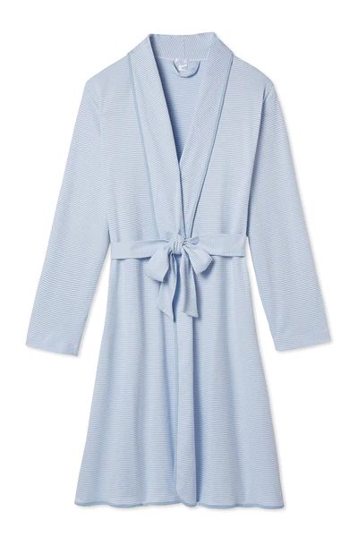 Organic Pima Robe in Larkspur | LAKE Pajamas