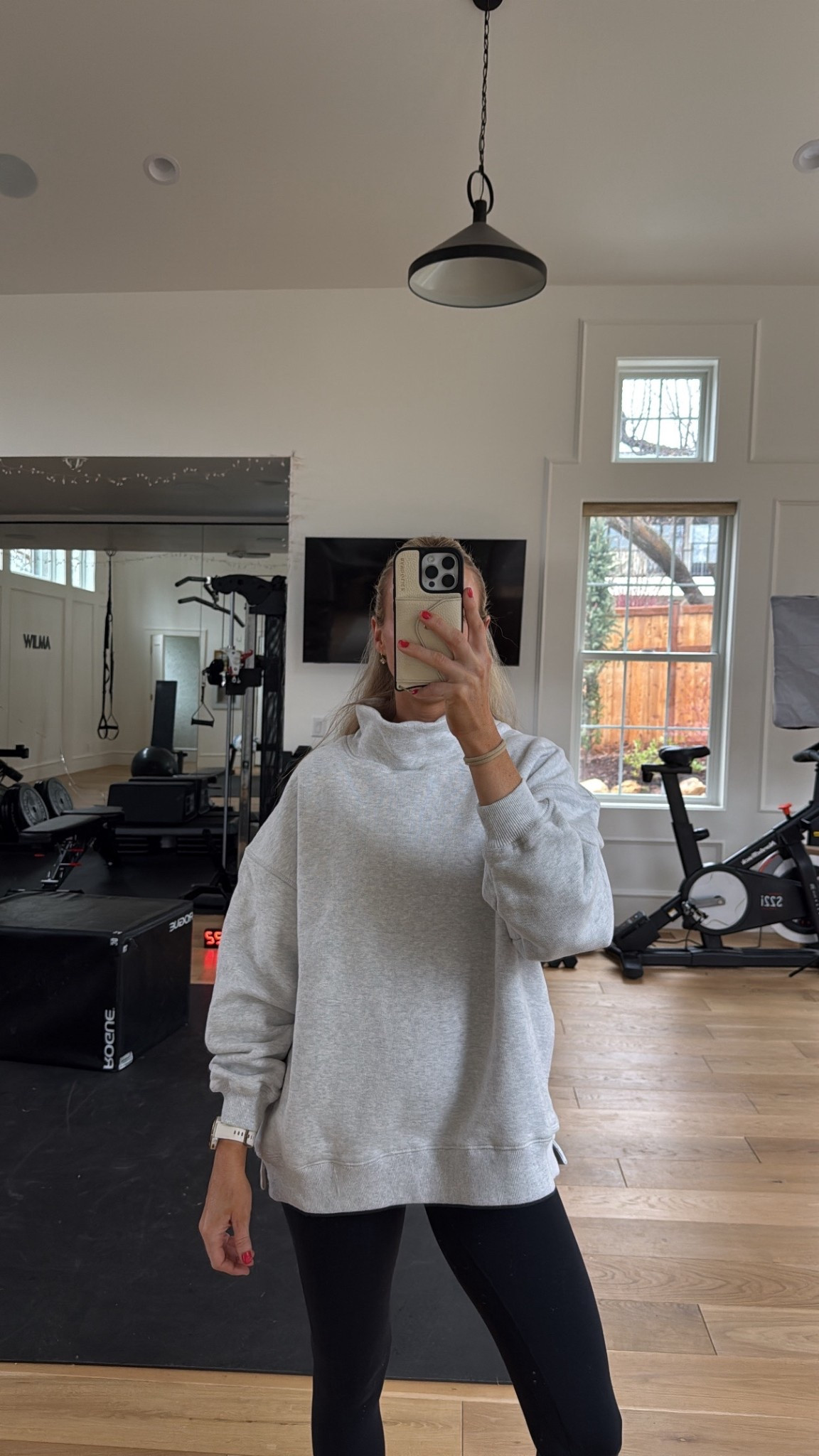 This one runs big! I’m wearing an XS here and it’s perfectly oversized  

#LTKootd