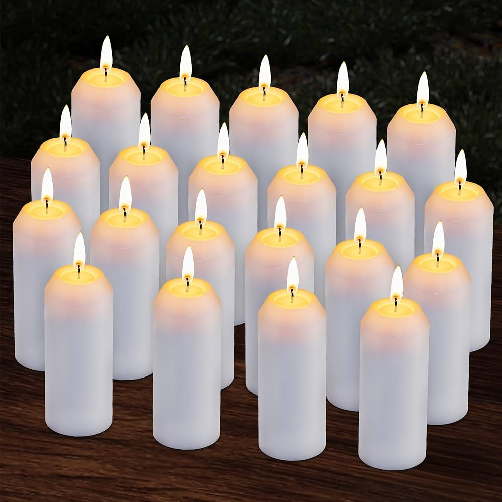 20Pack 15H+ Emergency Candles Long Burning Survival [18H+ Inside Candle Lanterns], 3“ Unscented... | Amazon (US)