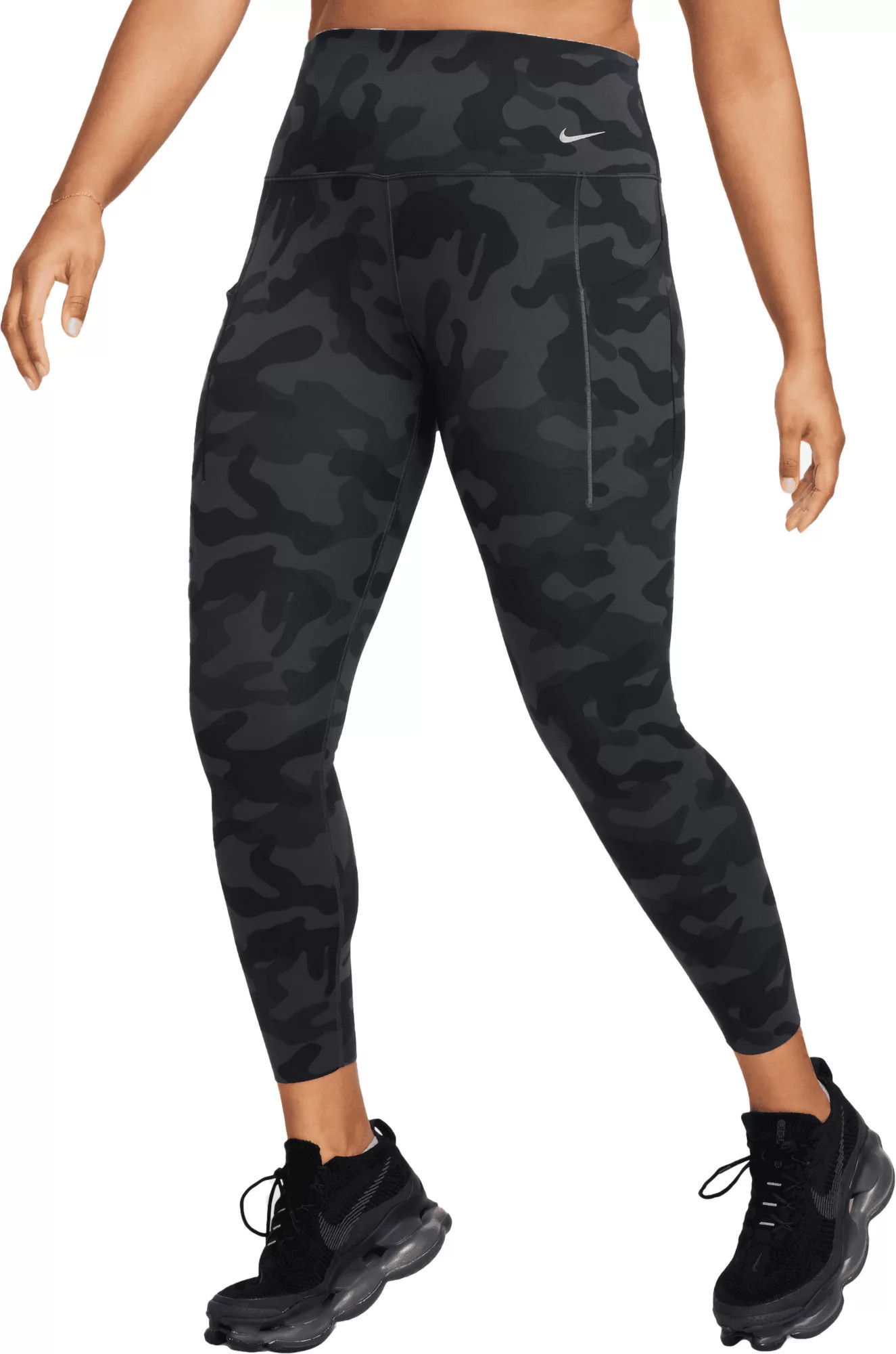Nike Women's Universa Medium-Support High-Waisted 7/8 Camo Leggings, XS, Off Noir | DICK'S Sporting Goods