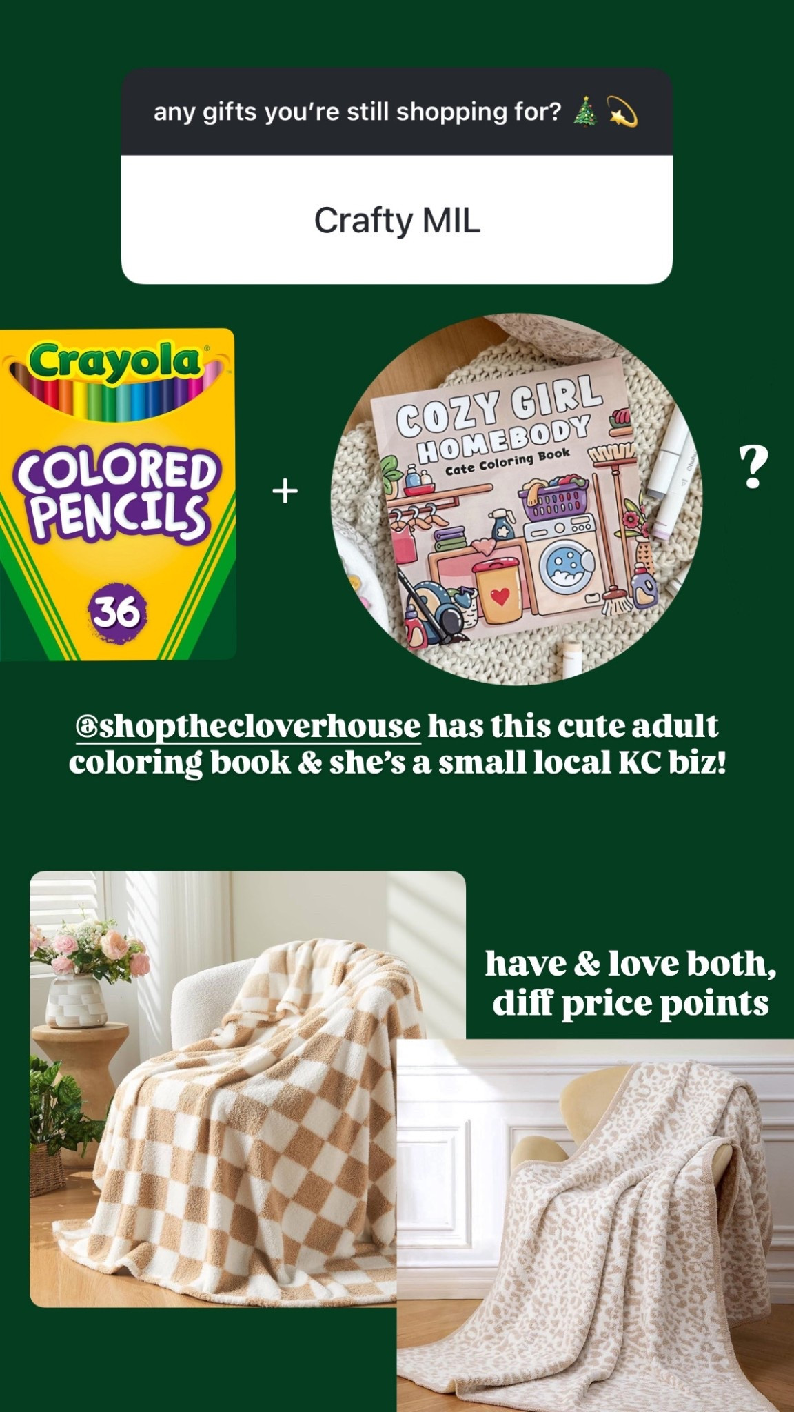 Crafty gift idea — colored pencils + adult coloring book, and a cozy blanket to snuggle up while they do it 😍 

#LTKHoliday #LTKGiftGuide #LTKselfcare