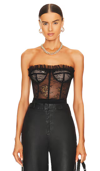 Maren Corset Top in Black | Revolve Clothing (Global)