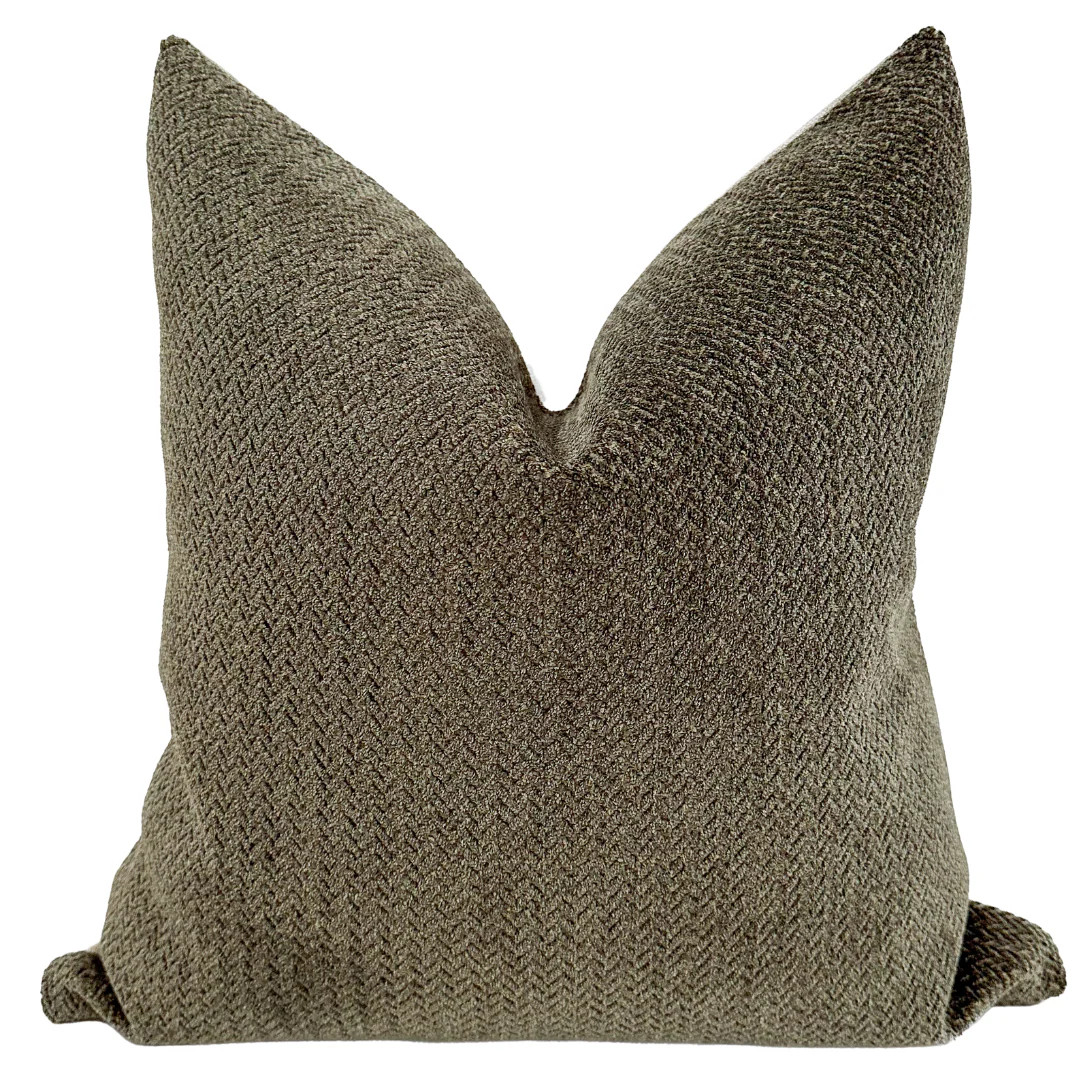Green Smoke Velvet Pillow Cover | Hackner Home (US)