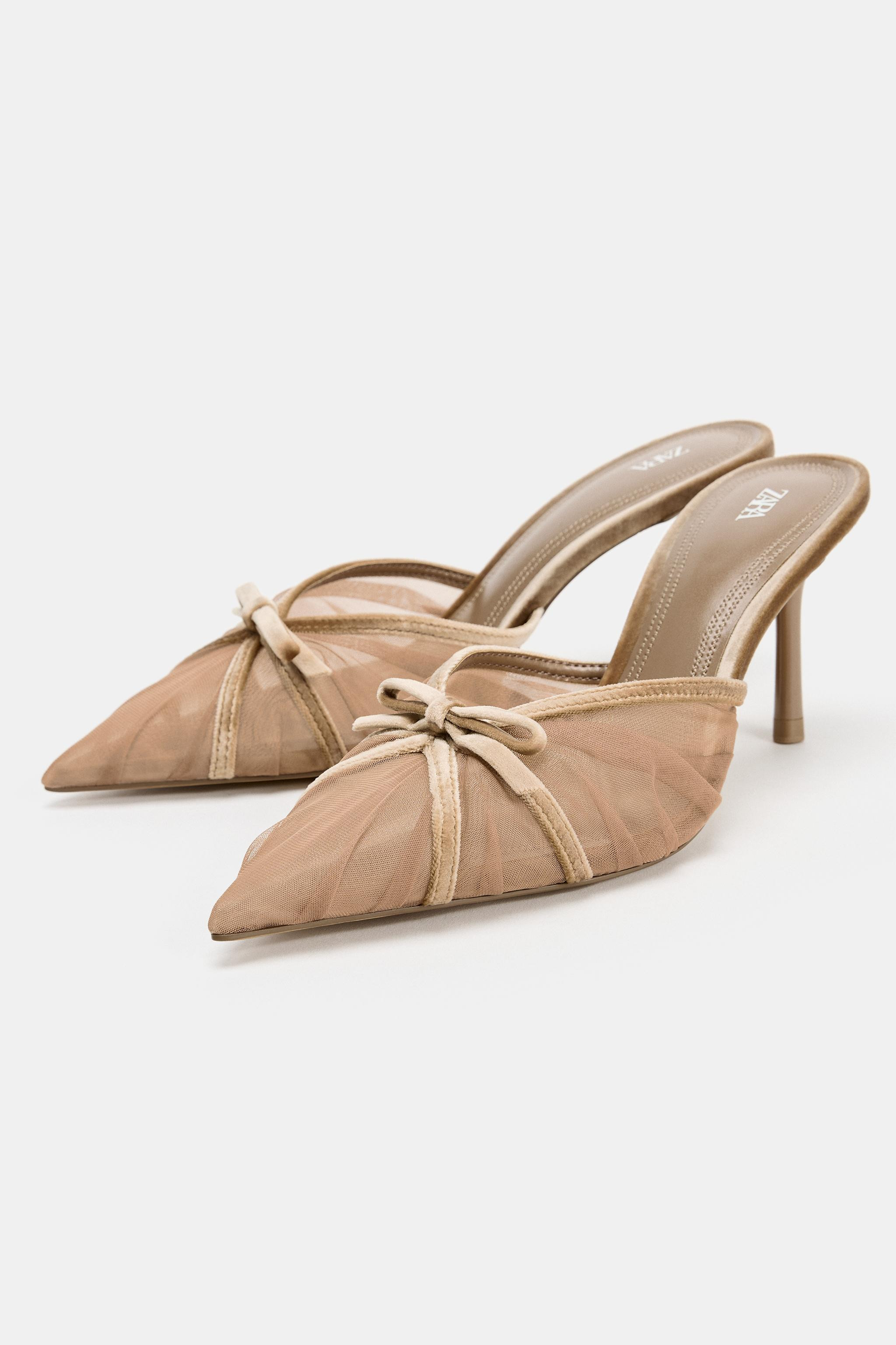 MESH BOW MULES | Zara US