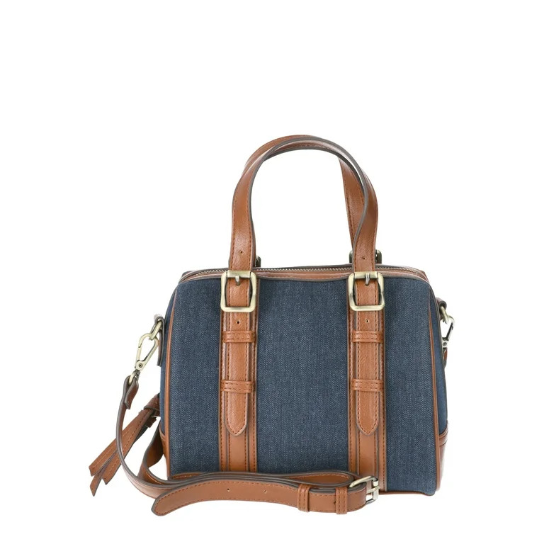 Time and Tru Women's Melissa Satchel Handbag, Denim Blue | Walmart (US)