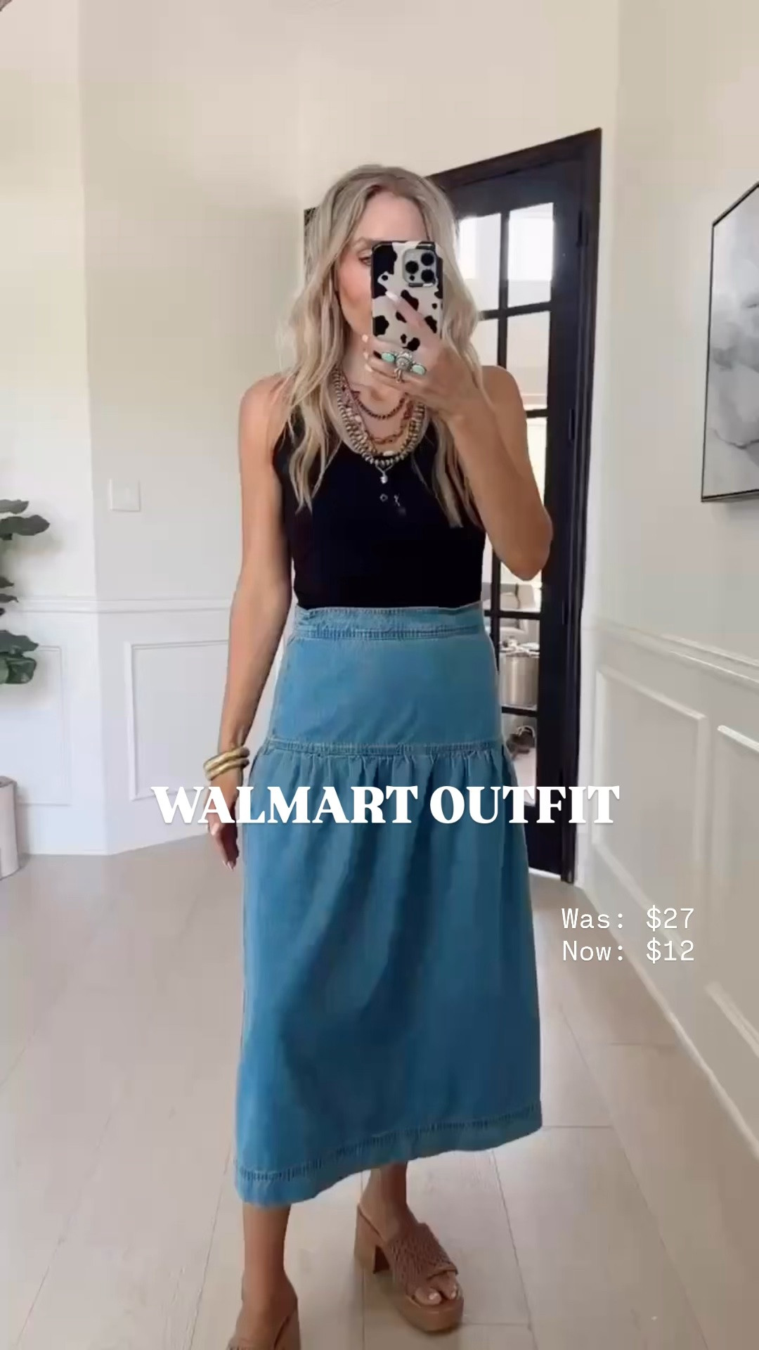 This designer inspired skirt is only $12 today!!!!!!! Wearing all Walmart (besides my necklace) size s / my tts

#LTKdayinmylife #LTKgrwm #LTKmomlife
