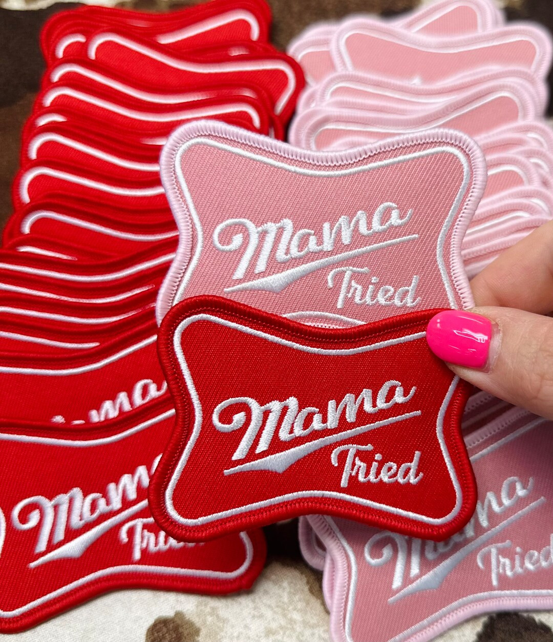 Mama Tried Embroidered Patch - Etsy | Etsy (US)