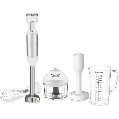 Cuisinart CSB-100WFR Smart Stick Variable Speed Hand Immersion Blender, Stainless Steel/White - Certified Refurbished | Target