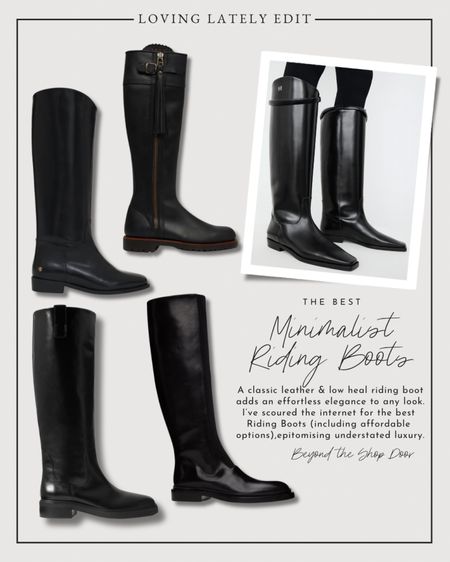 The Best Minimalist Riding Boots

A classic leather & low heal riding boot
adds an effortless elegance to any look. And while the Classic Riding Boot is an eternally timeless boot. There is no doubt that it is very much on trend with luxury brands like The Row and Toteme creating stunning modern versions. 

There’s also Kate Middleton’s ever favourite Penelope Chilvers boot for a practical and waterproof version.

I’ve scoured the internet for the best 
Riding Boots (including affordable 
options),epitomising understated luxury.


#LTKstyletip #LTKover40 #LTKshoecrush