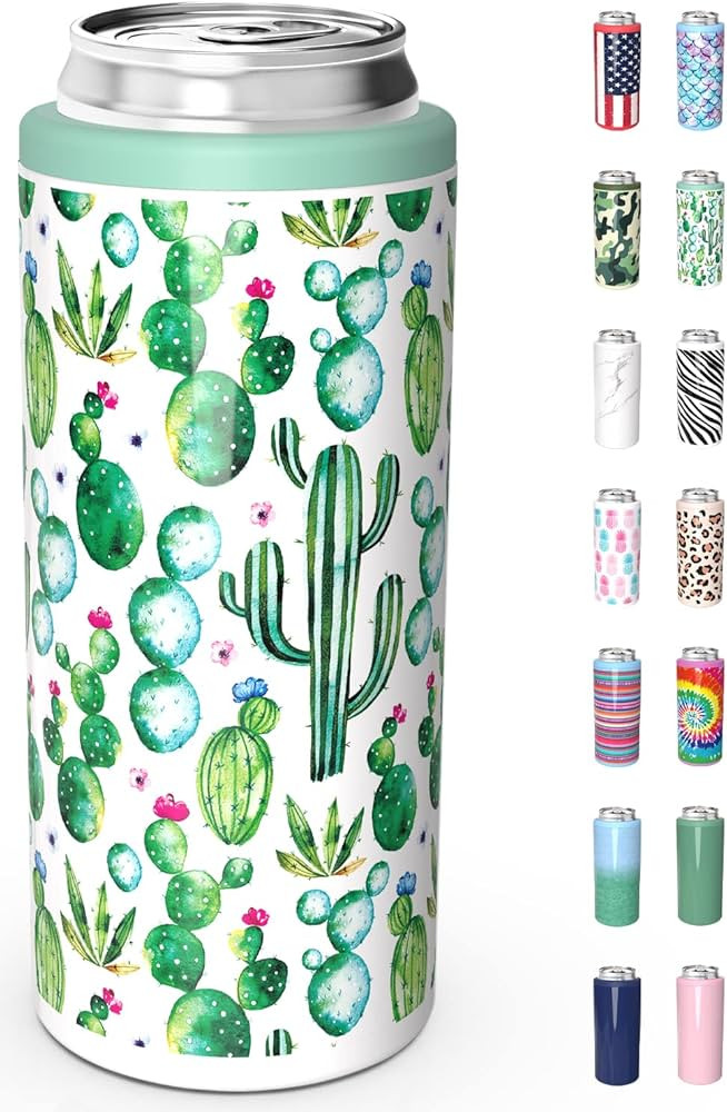 TILUCK Skinny Can Cooler for Slim Beer & Hard Seltzer, Stainless Steel, Doucle-Walled Stainless S... | Amazon (US)