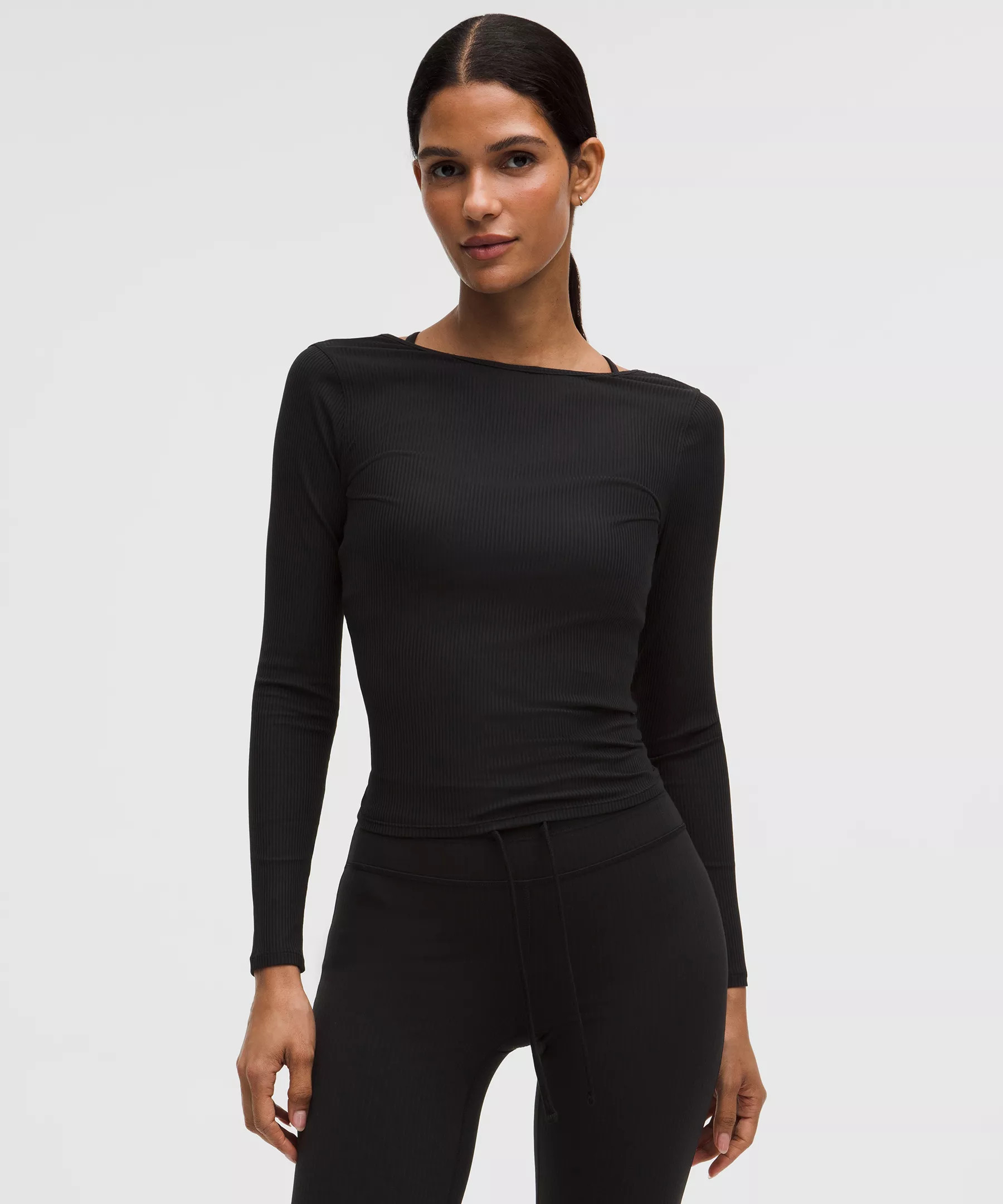 Ribbed Scoop-Back Yoga Long-Sleeve Shirt | Lululemon (US)