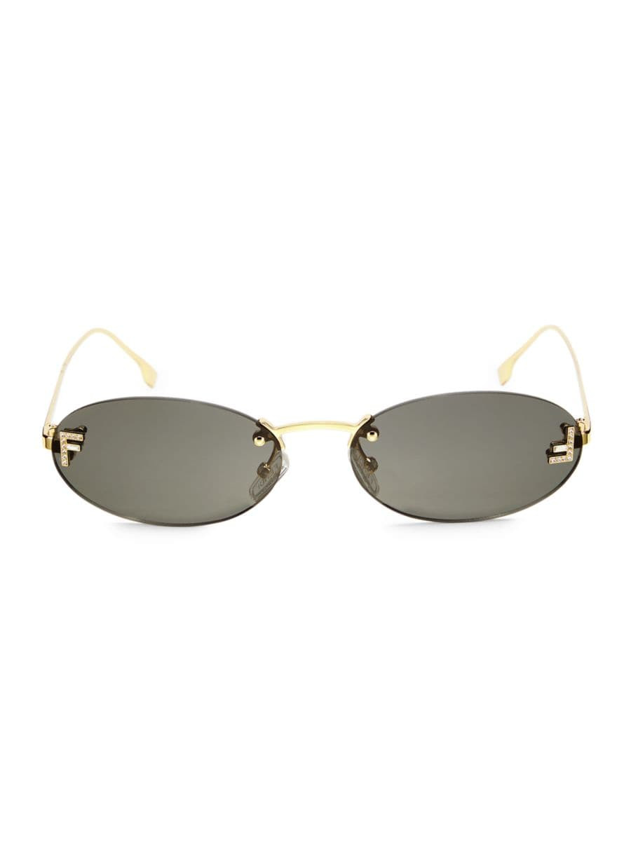 Fendi First 54MM Oval Sunglasses | Saks Fifth Avenue