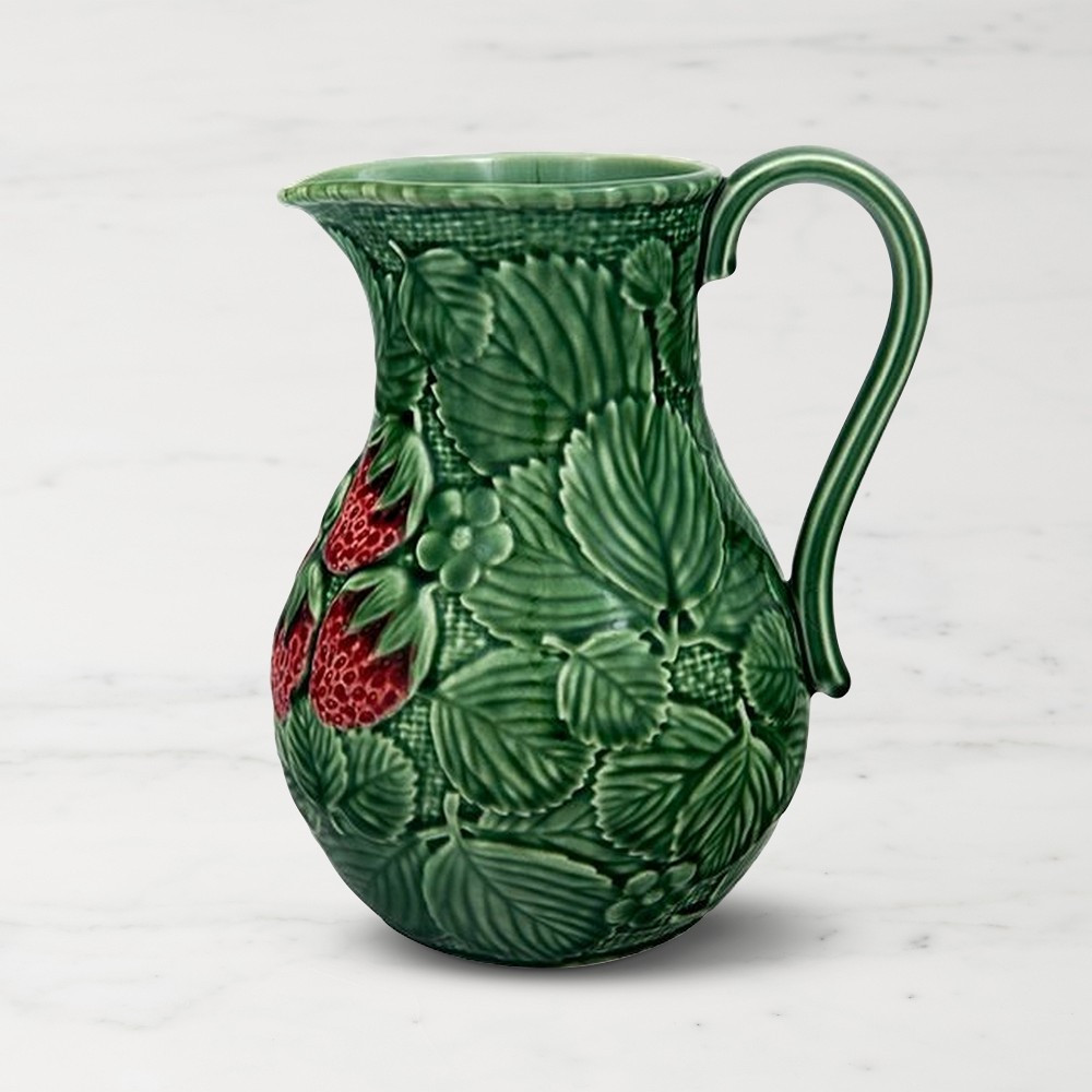 Bordallo Pinheiro Strawberries Pitcher | Williams-Sonoma