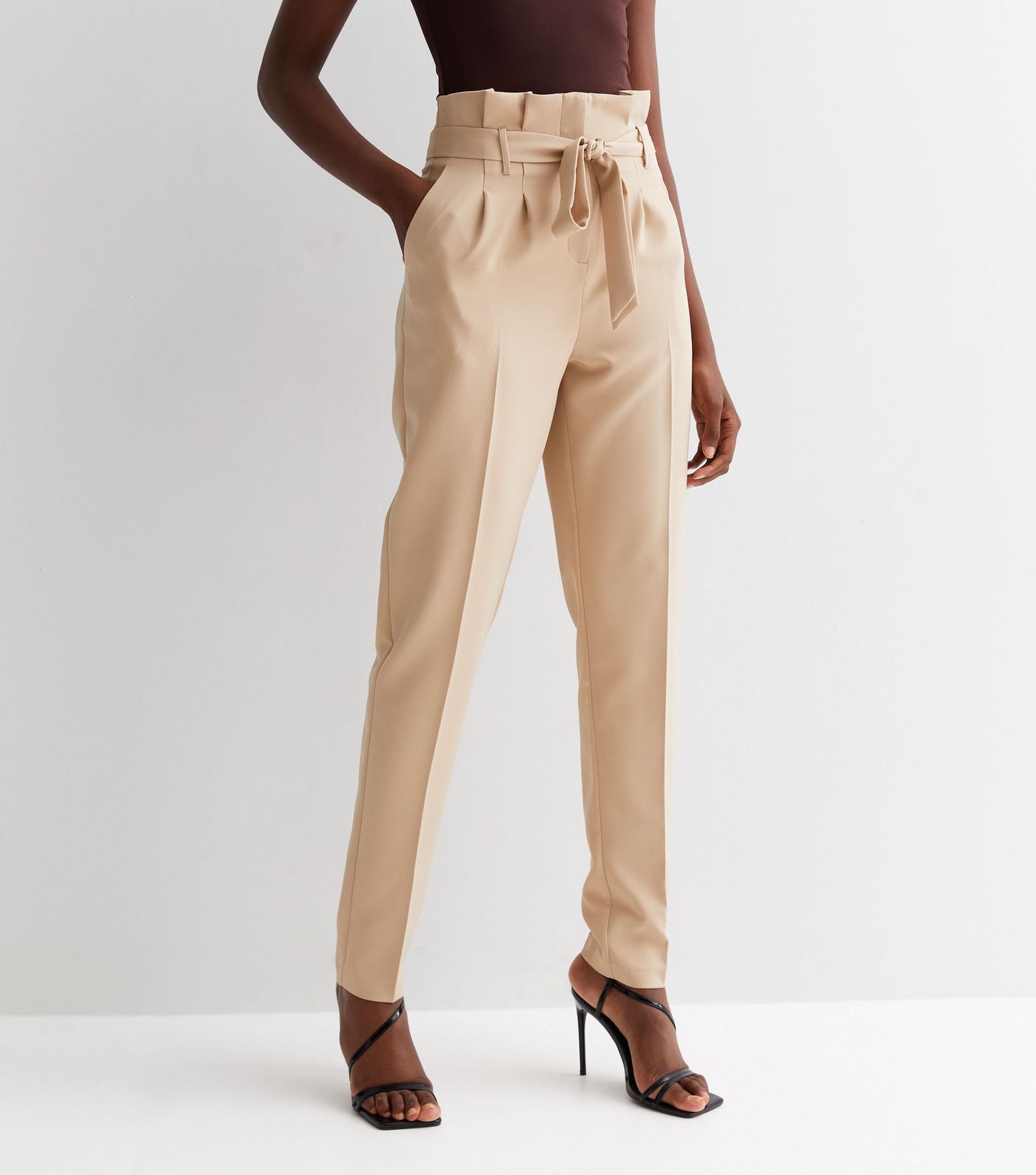 Tall Stone Paperbag Trousers
						
						Add to Saved Items
						Remove from Saved Items | New Look (UK)