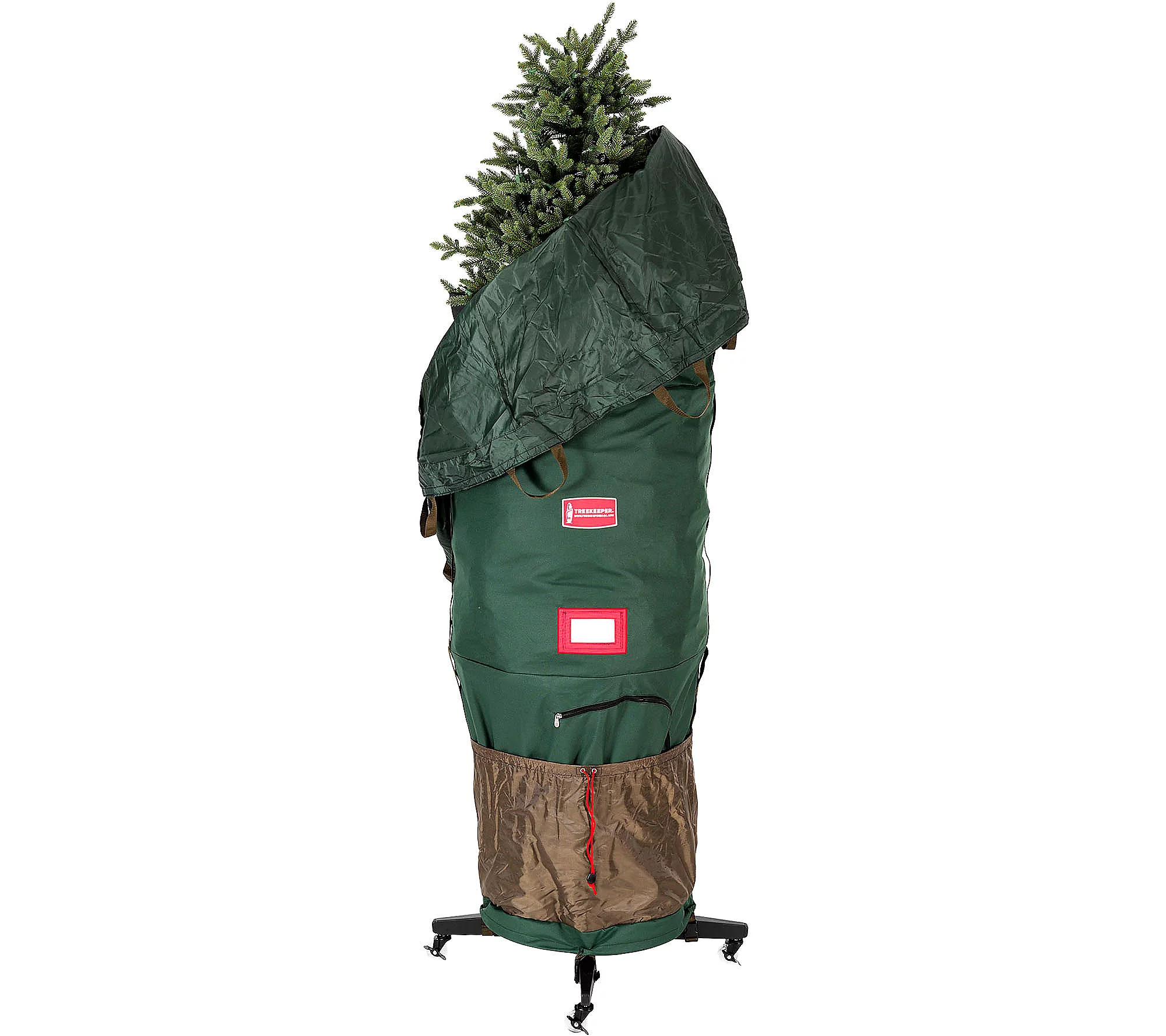 TreeKeeper Slim Upright Tree Storage Bag w/Rolling Stand 6-9' | QVC