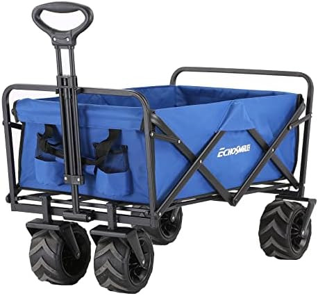 EchoSmile Heavy Duty 350 Lbs Capacity Collapsible Wagon, Outdoor Folding Camping Wagons, Grocery ... | Amazon (US)