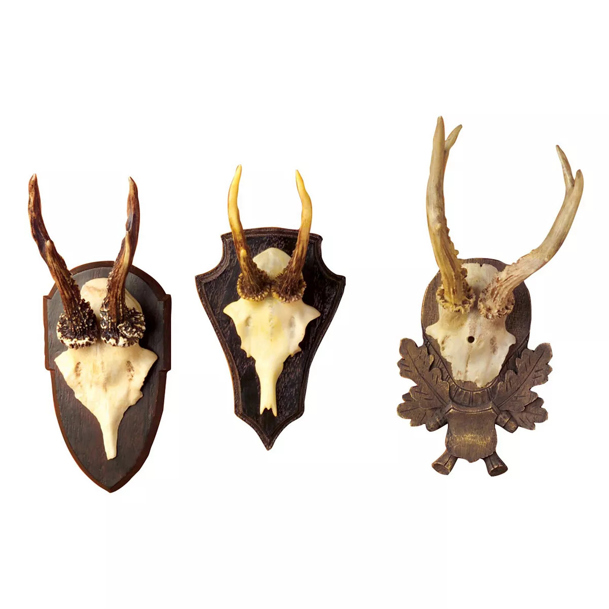 Set of 3 Natural Looking Replica Antler Trophies | Kohl's