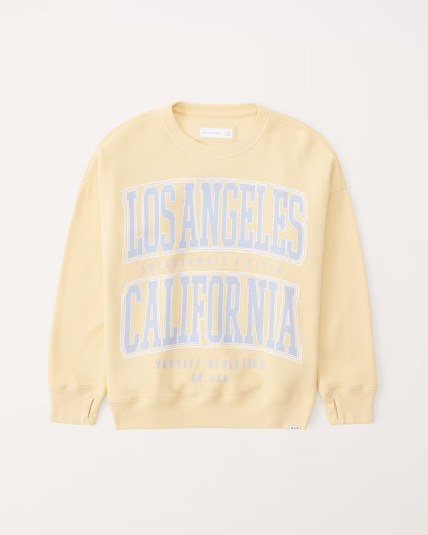 legging-friendly graphic crew sweatshirt | Abercrombie & Fitch (US)