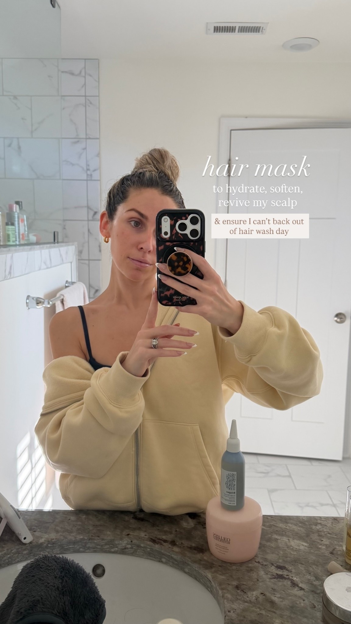 hair mask to hydrate, soften, revive my scalp & ensure I can’t back out of hair wash day