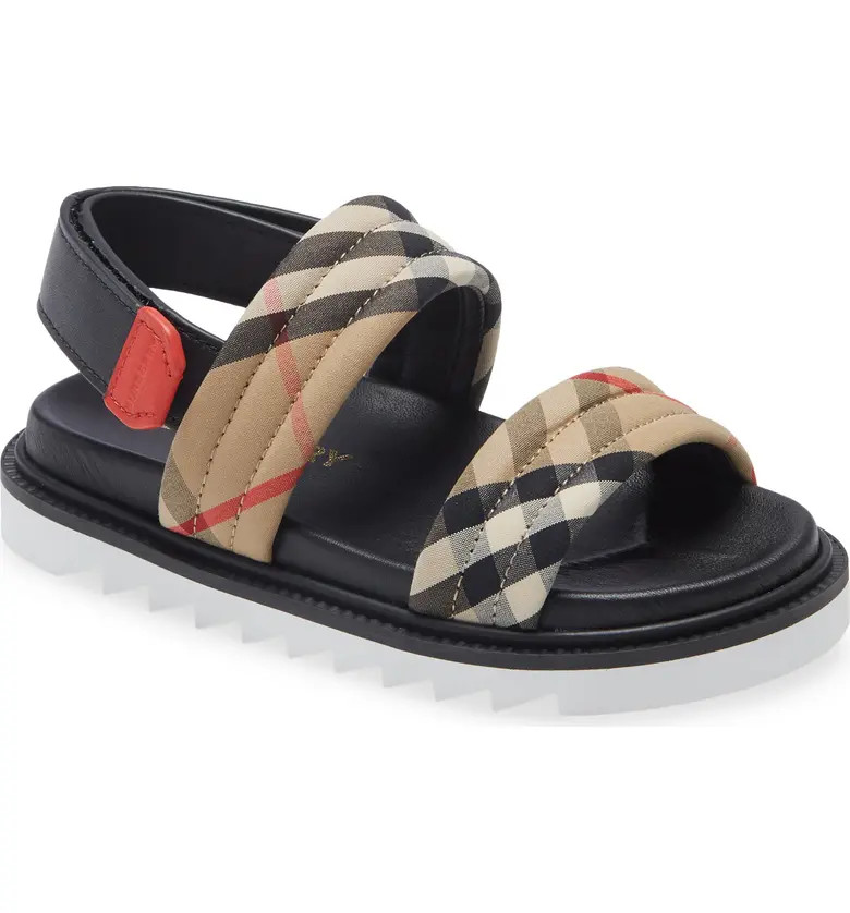 Burberry Brewster Check Sport Sandal (Walker & Toddler) | Nordstrom | Nordstrom