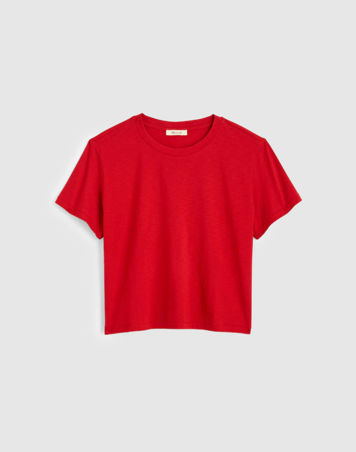 The Boxy-Crop Tee in Soft Slub | Madewell